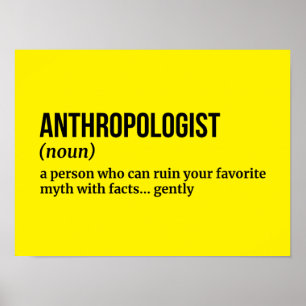 Poster Antropologista de campo - Definição engraçada