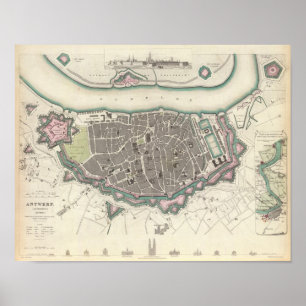 Póster Antuérpia Antwerpen Anvers