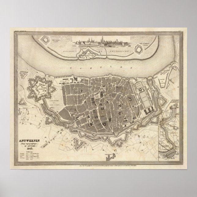 Poster Antuérpia, Bélgica (Frente)