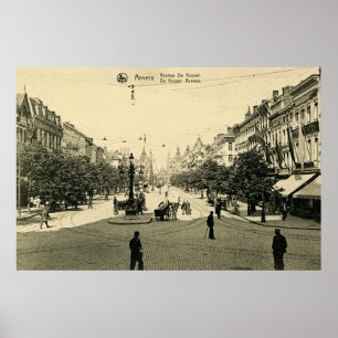 Poster Antuérpia de Keyser Avenue Antuérpia 1900