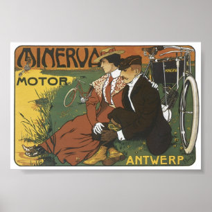 Poster Antuérpia do motor Minerva