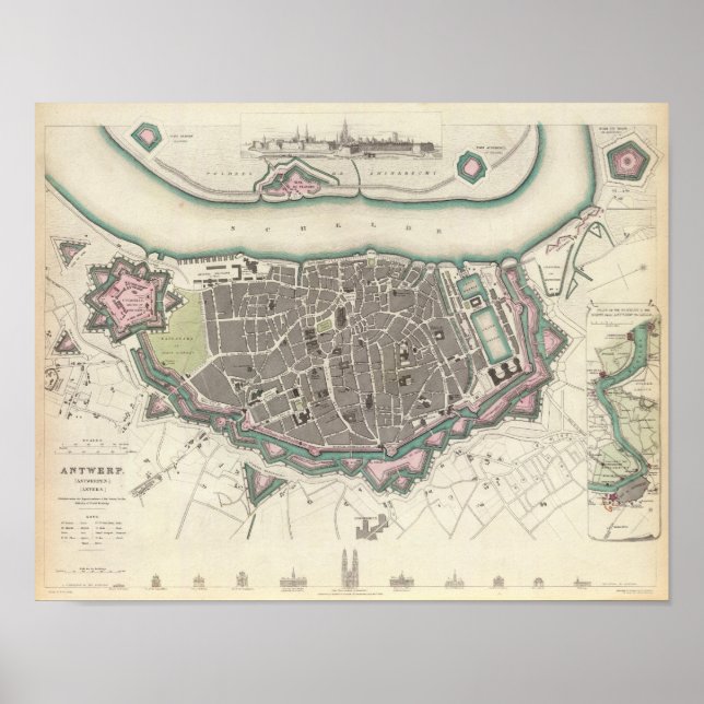 Póster Antwerp Antwerpen Anvers (Frente)