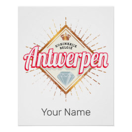 Póster Antwerp Flanders Bélgica Retro Vintage Souvenir