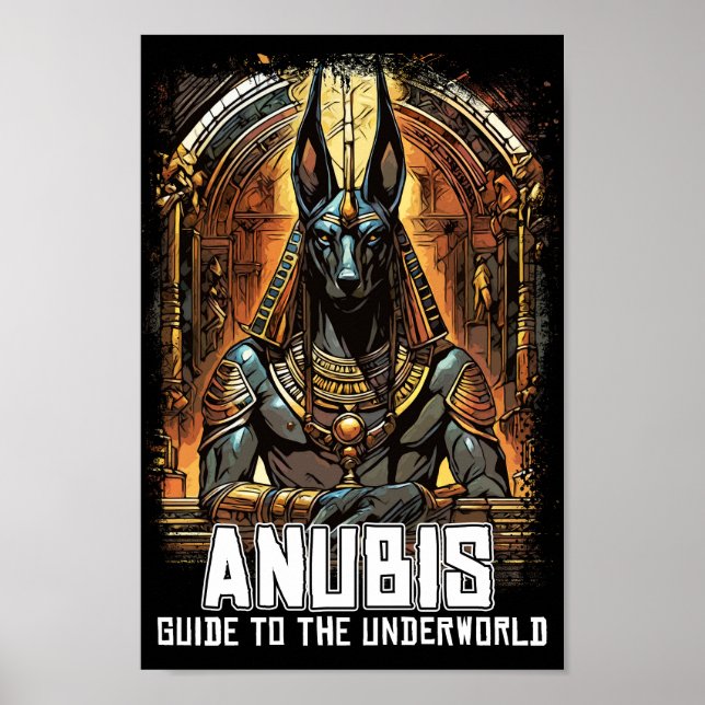 Poster Anubis Antigo Deus da Morte Egípcia (Frente)