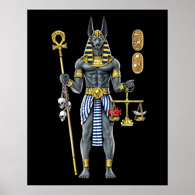 Poster Anubis Egípcio Mitologia Deus (Frente)