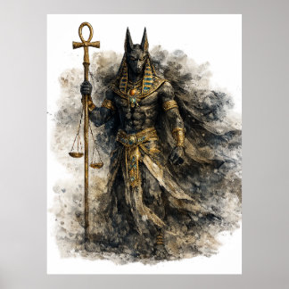 Poster Anubis Egyptian God Ancient Mythology Wall Art