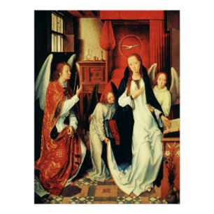 Póster Anunciação da Virgem Maria por Hans Memling