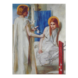 Póster Anunciação de Dante Gabriel Rossetti