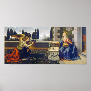 Poster Anunciação Leonardo da Vinci