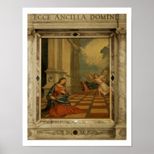 Póster Anunciação Malchiostro, c.1520 (óleo no painel)