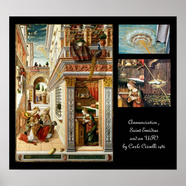Póster Anunciação, Santo Emidius e um OVNI (Frente)