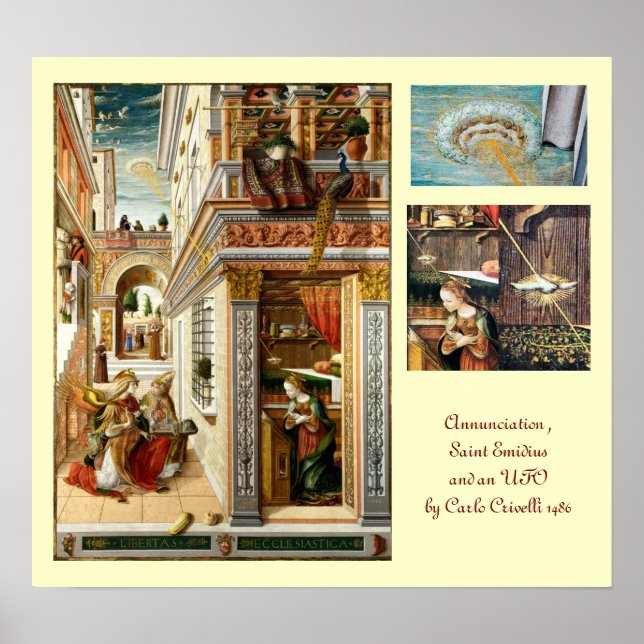 Póster Anunciação, Santo Emidius e um OVNI (Frente)