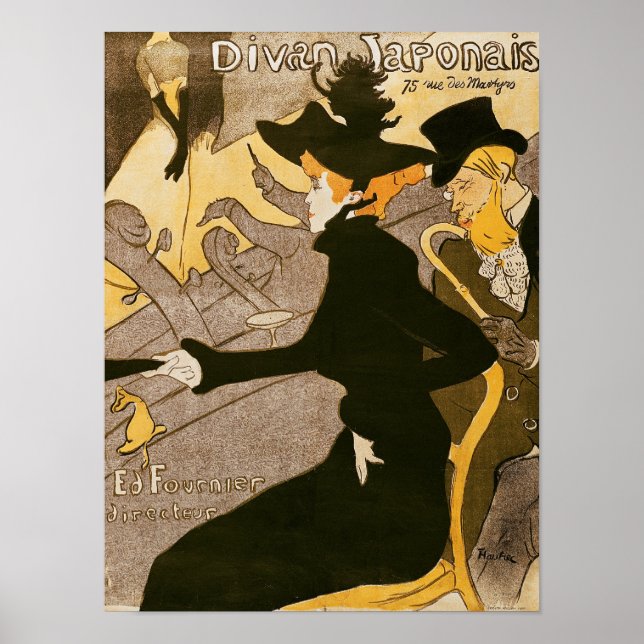 Poster anunciando "Le Divan Japonês", 1892 (Frente)