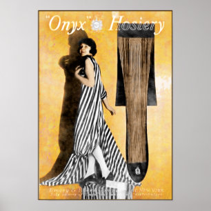 Poster Anúncio 1920 da meia - bonito e artístico