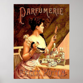 Poster Anúncio Antigo de Loja de Perfumes