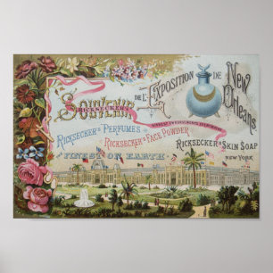 Poster Anúncio atrasado do perfume 1800's