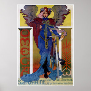 Poster Anúncio da bicicleta de Omega do vintage por