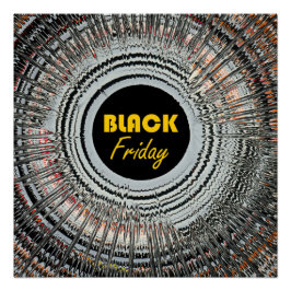 Póster Anúncio da Black Friday com arte de rotação origin