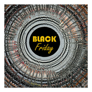 Póster Anúncio da Black Friday com arte de rotação origin