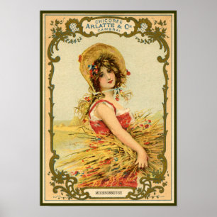 Póster Anúncio da Colheita de Chicória