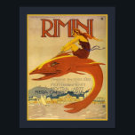 Poster Anúncio da exposição artística de 1922 Art Deco Ri<br><div class="desc">Único,  Art Deco,  impressão de Marcello Dudovich para a exposição de arte Rimini,  Itália,  de 1922. 11x14 mostrado aqui. 16x20 disponível,  além de tamanho personalizado,  canvas e outros produtos Zazzle.</div>