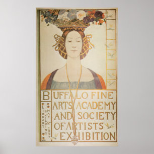 Póster Anúncio da exposição do búfalo NY de Nouveau d