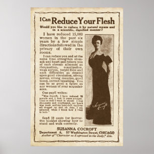 Póster Anúncio da redução da carne do vintage desde 19