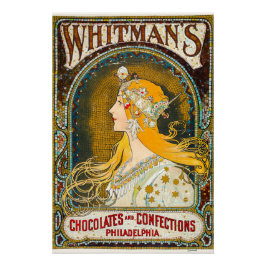 Póster Anúncio de Alphonse Mucha Vintage Whitman