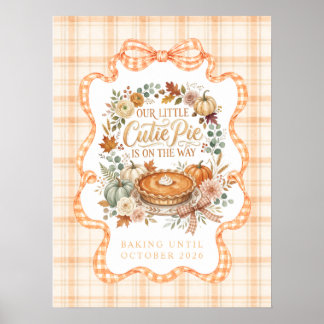 Poster Anúncio de Bebê Cutie Pie Pumpkin Pie