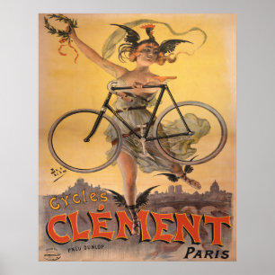 Poster anúncio de bicicleta francesa de 1898