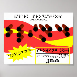 Póster Anúncio de Braille