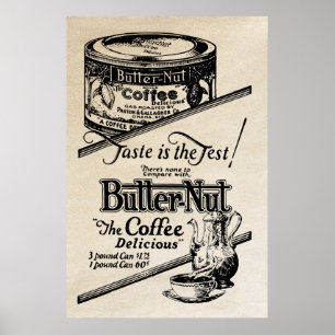 Poster Anúncio De Café De 1925 Vintage