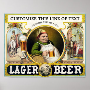 Poster Anúncio De Cerveja 1879