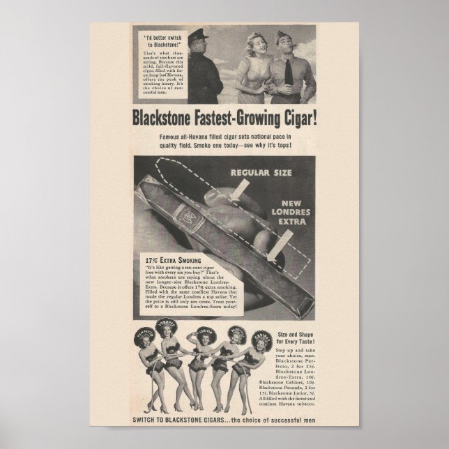 Poster Anúncio de charuto de 1941 (Frente)