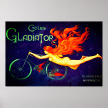 Anúncio de Ciclismo Francês Gladiador de Ciclos An