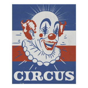Póster Anúncio de Circo Antigo