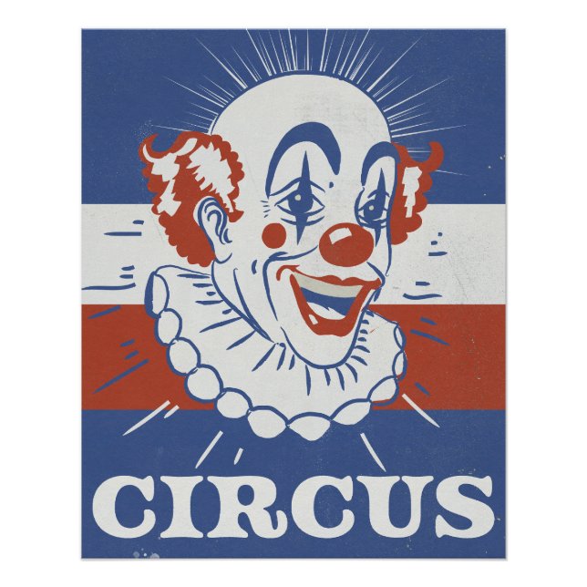 Póster Anúncio de Circo Antigo  (Frente)
