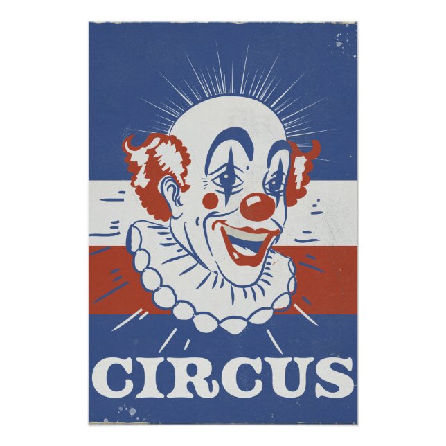 Póster Anúncio de Circo Antigo  (Frente)