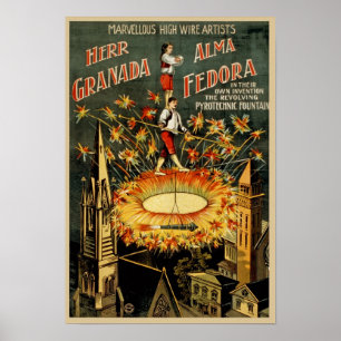Poster Anúncio De Circo Vintage