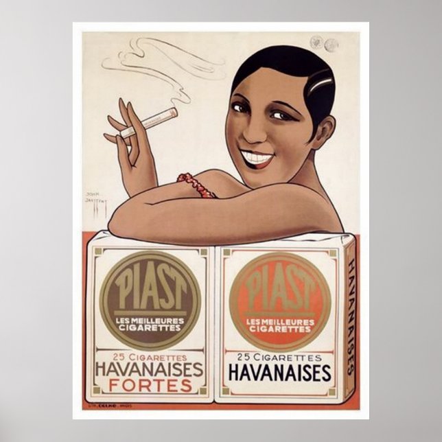 Póster anúncio de colheita de cigarros (Frente)
