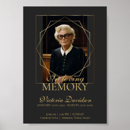 Poster Anúncio de Funeral Digital Cinza Escuro