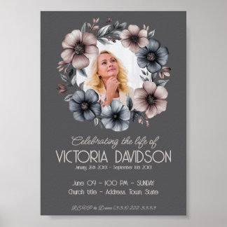 Poster Anúncio de Funeral Digital para Download Imediato