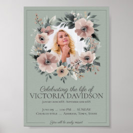 Poster Anúncio de Funeral Digital para Download Imediato