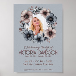 Poster Anúncio de Funeral Digital para Download Imediato