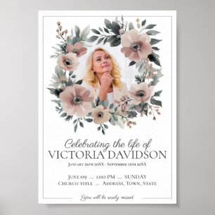 Poster Anúncio de Funeral Digital para Download Instantân