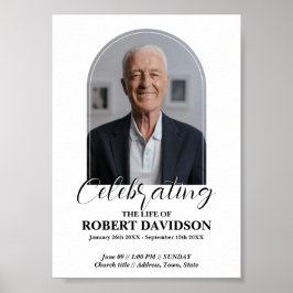 Poster Anúncio de Funeral Digital para Download Instantân