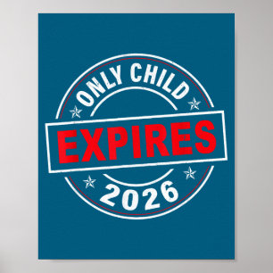 Poster Anúncio de gravidez de filho único expira em 2026