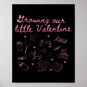 Poster Anúncio de Gravidez do Nosso Pequeno Valentim
