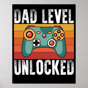 Poster Anúncio de Gravidez Pai Nível Desbloqueado Novo Pa
