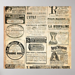 Poster Anúncio de jornal francês em 1897